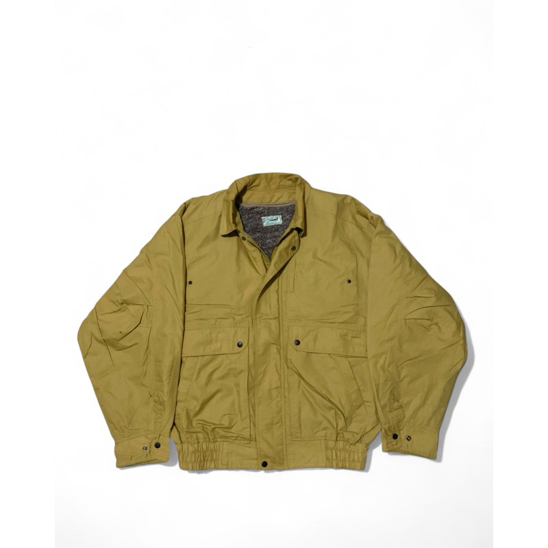 Vintage flight bomber sherpa jacket crocodile