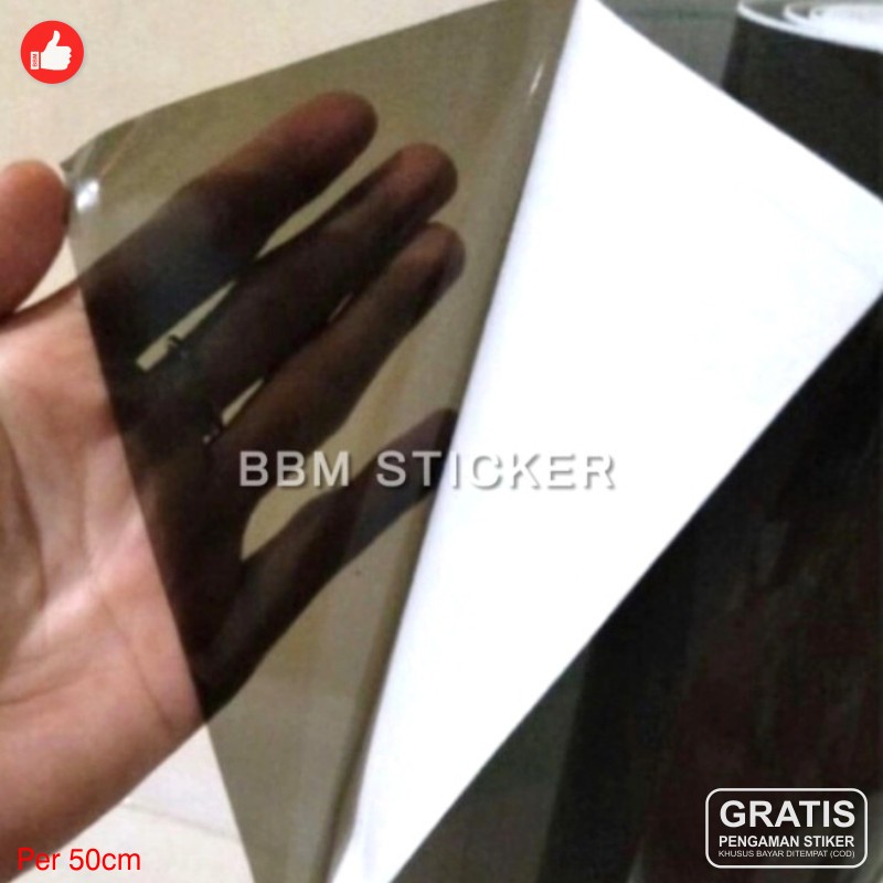 stiker skotlet transparan hitam