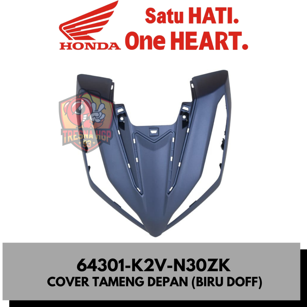 64301-K2V-N30ZK COVER TAMENG DEPAN (BIRU DOFF) NEW VARIO 125 ESP K2V GEN 2 ORIGINAL | COVER FRONT 64