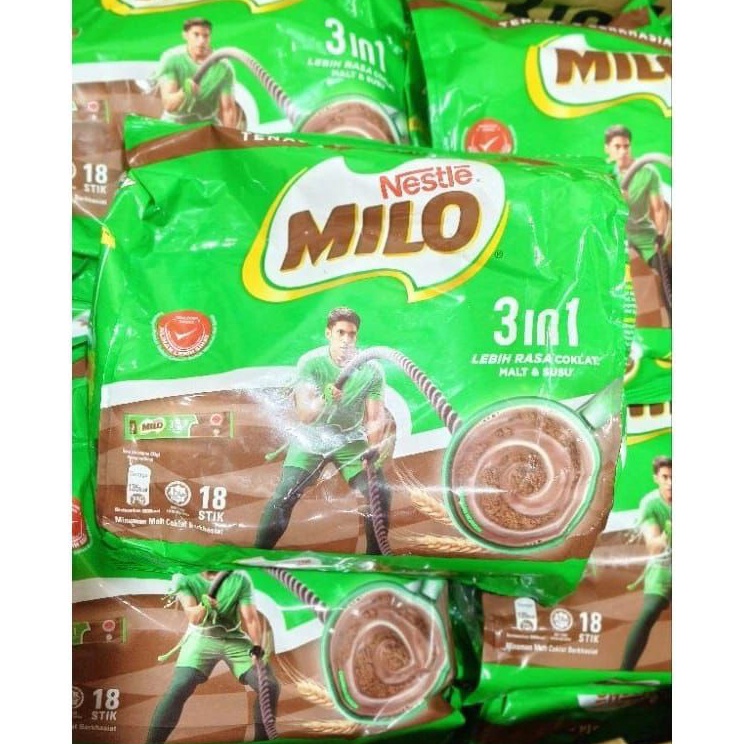 

Super Populer Milo Malaysia 3 in 1 in 18 sticks 21 sticks Original Nestle Malaysia