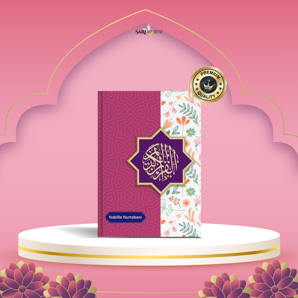 Sari Murni Jakarta - Alquran Pink Custom Nama Terjemahan Latin dan Tajwid Mahar A5 A6
