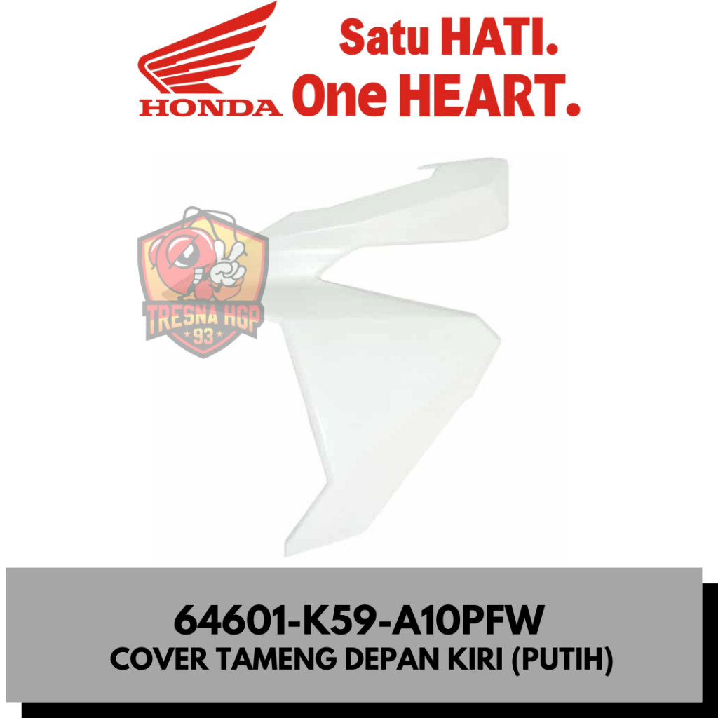 64601-K59-A10PFW COVER TAMENG DEPAN KIRI (PUTIH) VARIO ESP 125 150 OLD K59 ORIGINAL | COVER L FR SID
