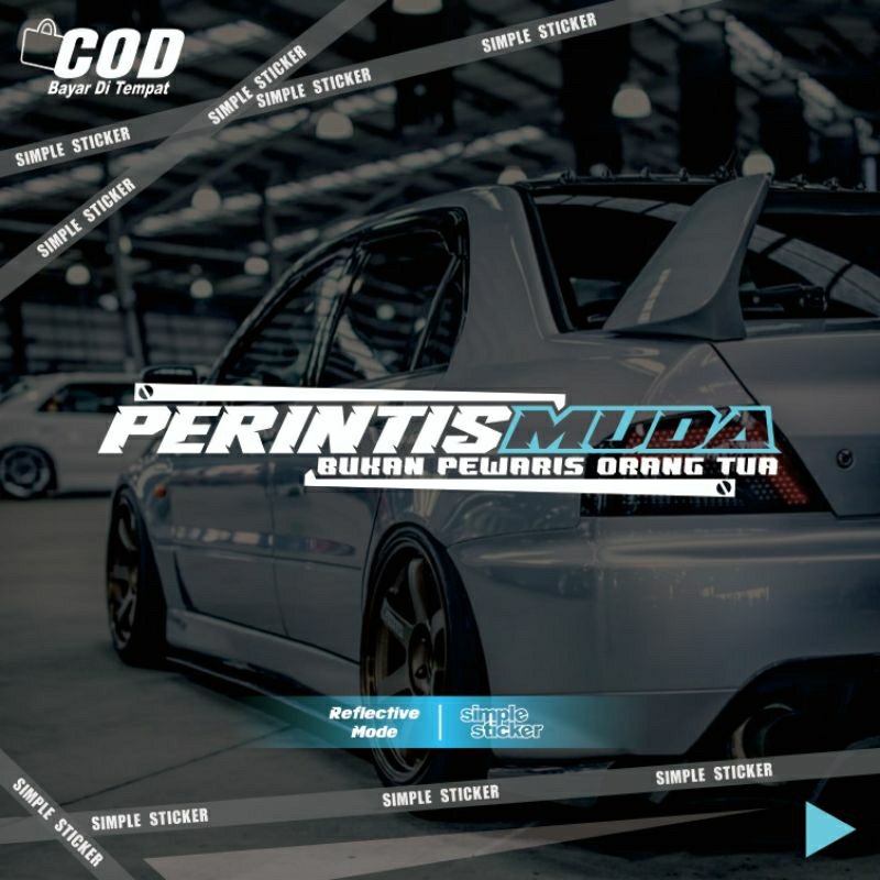 sticker perintis muda | stiker perintis muda | sticker cutting | reflective menyala