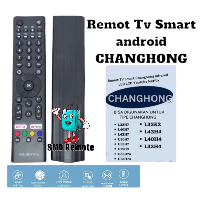 Remot tv led changhong android tv
