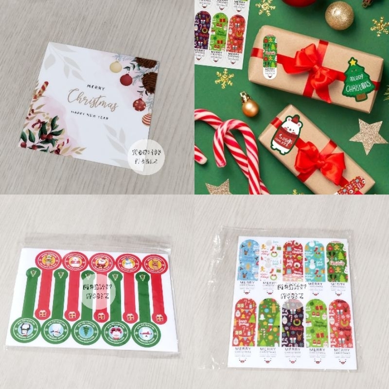 

Christmas Edition - Thank You Greetings Card Sticker | Kartu Ucapan Happy New Year Merry Christmas Xmas, Stiker Natal Tahun Baru