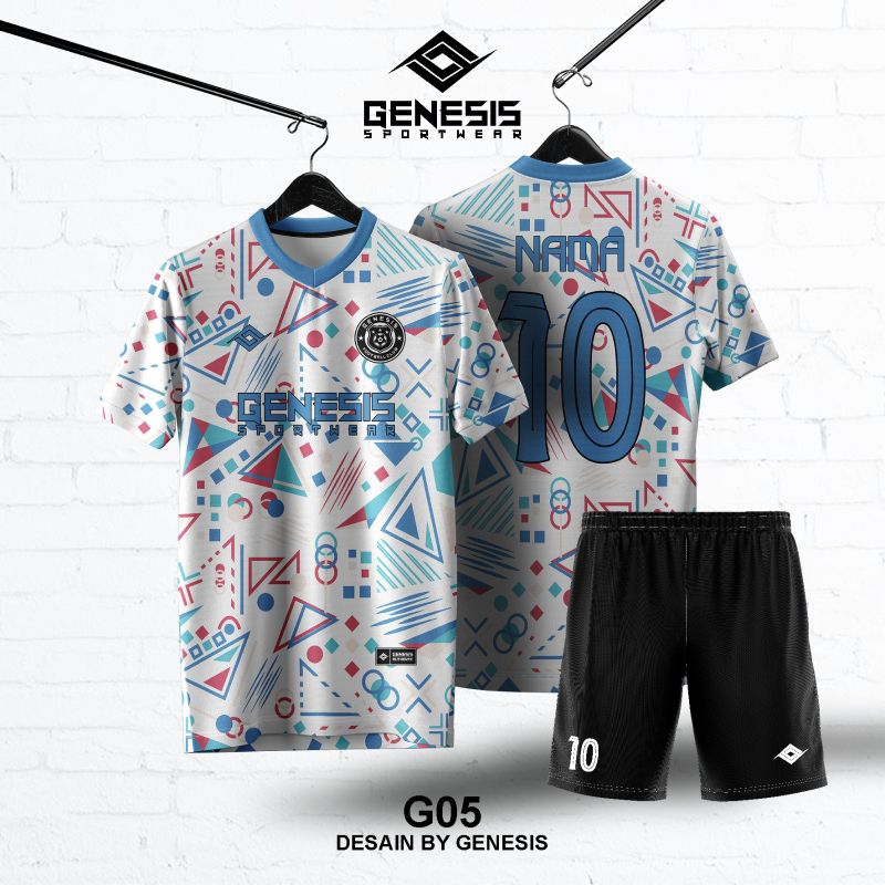 baju futsal sepakbola printing bisa custom nama dan logo