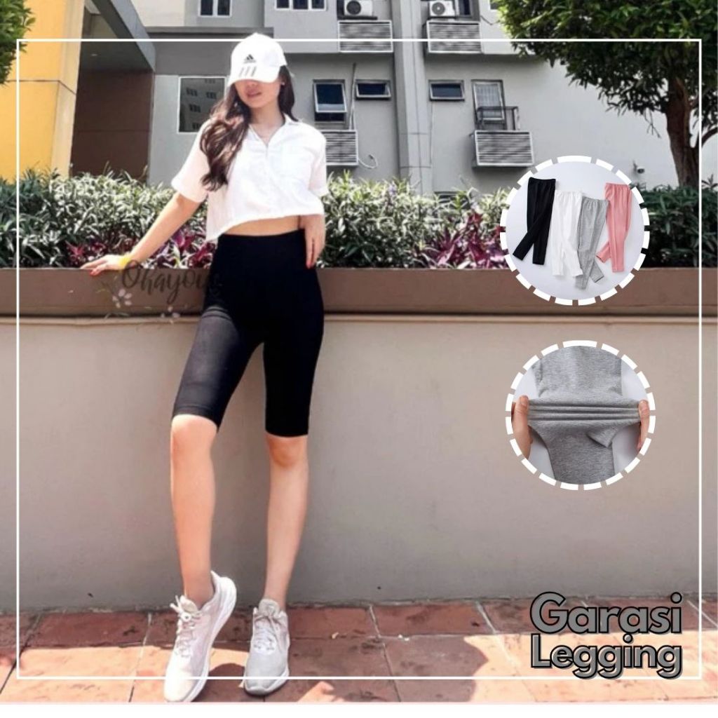 LEGGING Promo Legging Pendek Dewasa Legging Spandek Premium Tebal Ukuran Standar - Jumbo