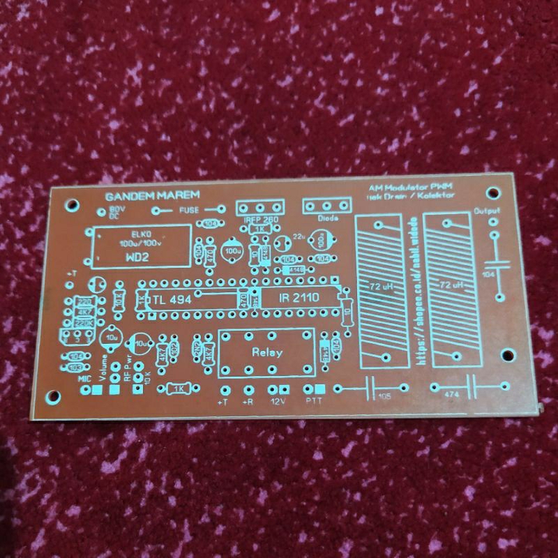 Mycoolcell Pcb Am Modulator Pwm Gandem Marem Drain Modulator, Pengganti Trafo Modulasi