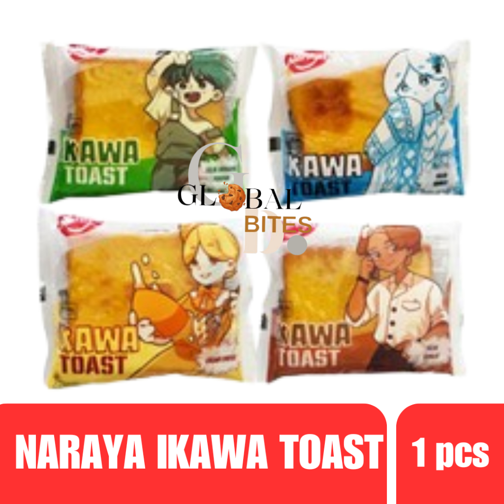 

IKAWA TOAST Roti Naraya Ikawa Panggang Sandwich Butter Roti Viral Rase Coklat Pandan Cream Cheese Vanilla 60gr