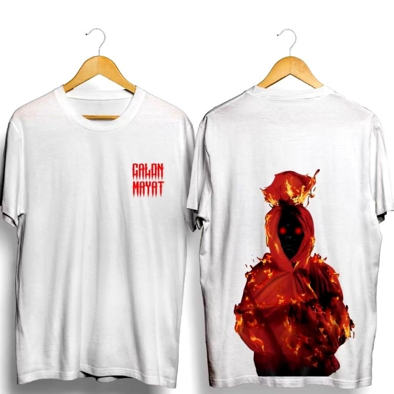 Kaos Pocong Api Calon Mayat Pocong Merah Viral Ready Baju Pocong