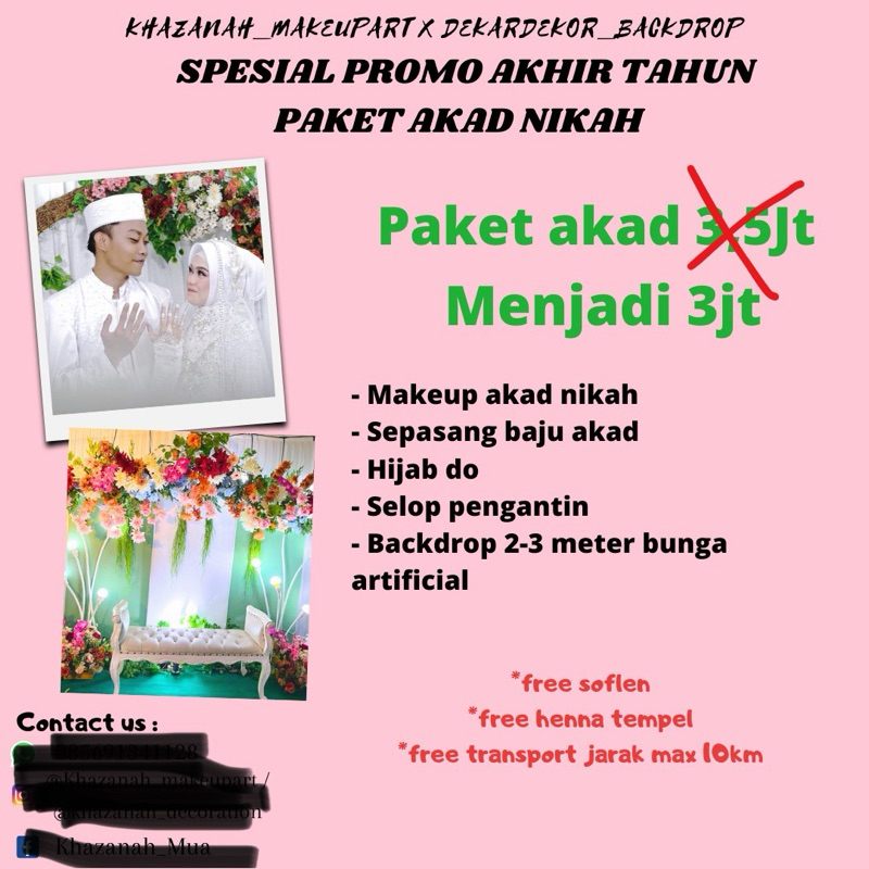 paket akad nikah super hemat makeup busana dan backdrop murah tapi ga murahan