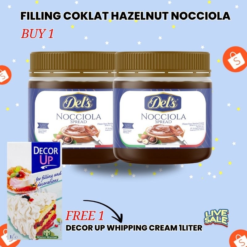 

Bonus Decor up 1liter setiap pembelian nociola coklat hazelnut 320gr 2bh