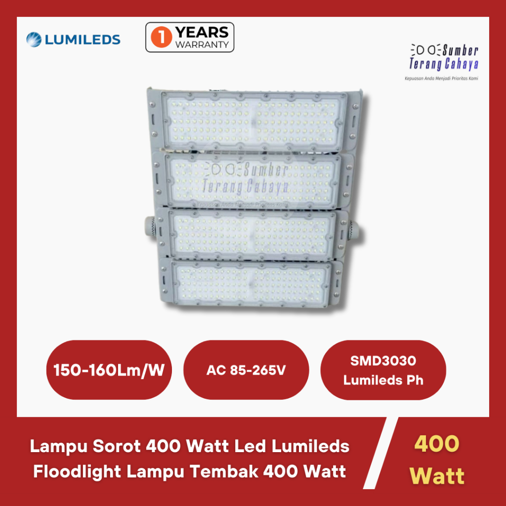 Lampu Sorot 400 Watt Led Lumileds Floodlight Lampu Tembak 400 Watt