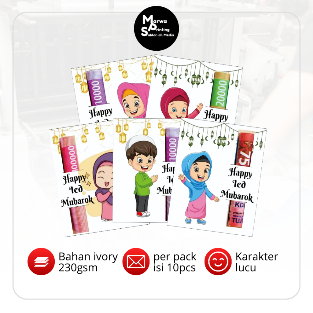 

AMPLOP LEBARAN KARAKTER/AMPLOP KARAKTER KOTAK LUCU ISI 10PCS/AMPLOP LEBARAN SELIPAN UANG