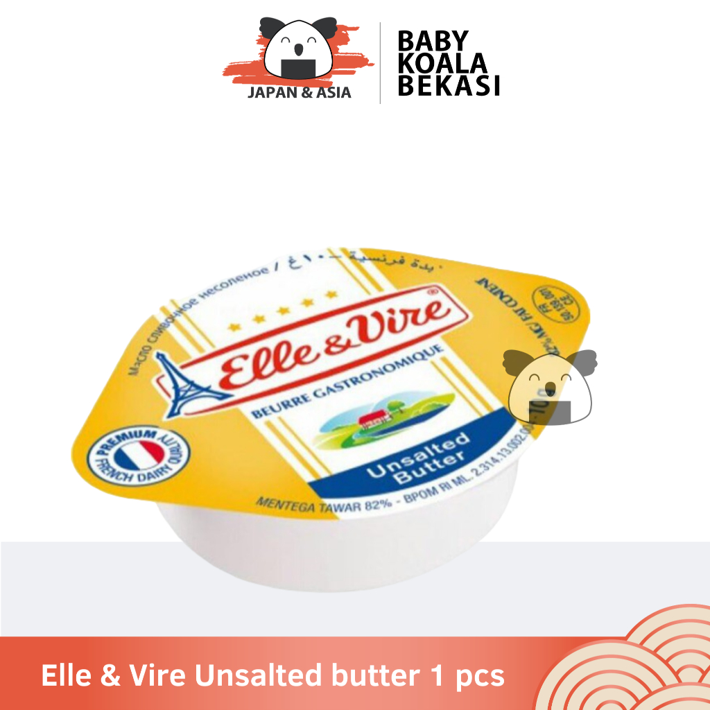 

Elle & Vire Butter Portion Microcup Unsalted 10 g || MPASI Buter - Bekasi