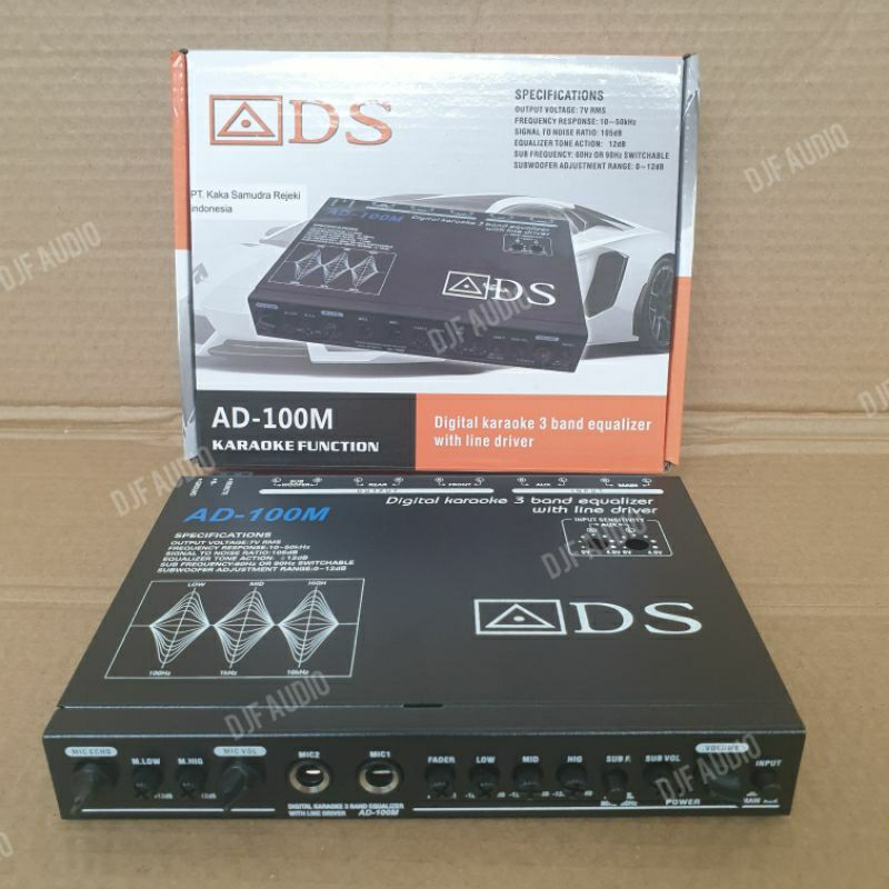 Pre amp parametrik mobil ADS AD-100M - AD 100 M - Usb MP3 Equalizer - AD 100M