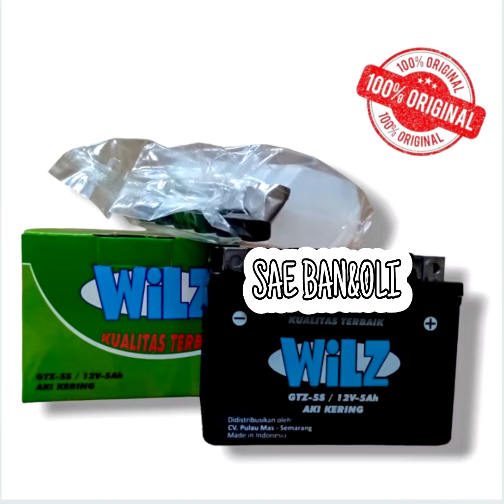 AKI GTZ5S WILZ AKI MOTOR BEAT, KHARISMA AKI MURAH aki kering
