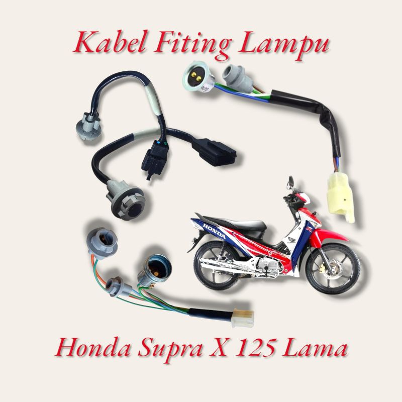 KABEL PITING LAMPU HONDA SUPRA X 125 LAMA FULLSET PITING LAMPU DEPAN BELAKANG PITING LAMPU SEIN