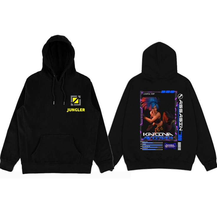 Sweater Hoodie Mobile Legend Anak Dan Dewasa Hero karina Assassin Full Skin Terbaru Hoodie Gaming Ml