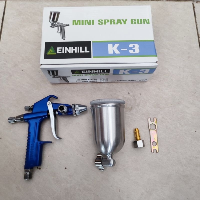 Einhill R2 R 2 K3 K 3 Alat Semprot Cat Spraygun Spray Gun Tabung Atas Nozzle 0.5mm