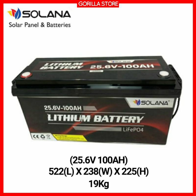 SOLANA Lithium Iron Phosphate Battery  25.6V 100AH