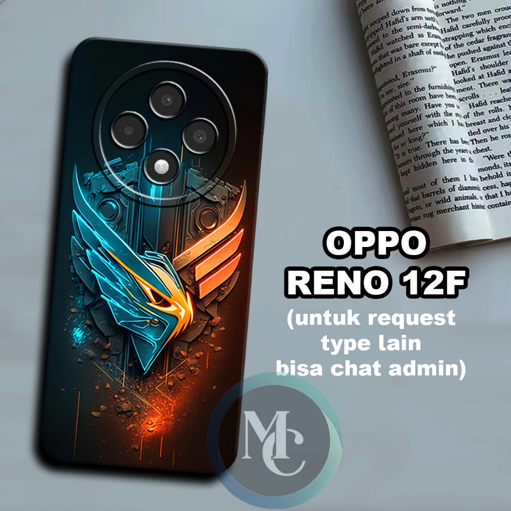 CC39/ Softcase karet lentur untuk OPPO Reno 12F/Motif esport/case OPPO Reno 12F /kesing OPPO Reno 12