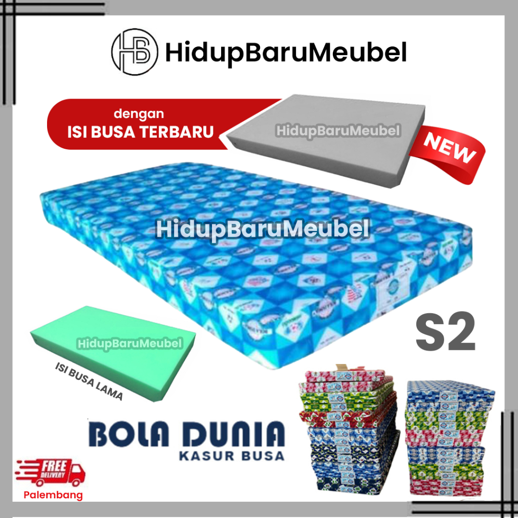 PO Kasur Busa Bola Dunia S2 Lebih Tebal   / foam tempat tidur busa SII lembut   / kasur matras poton