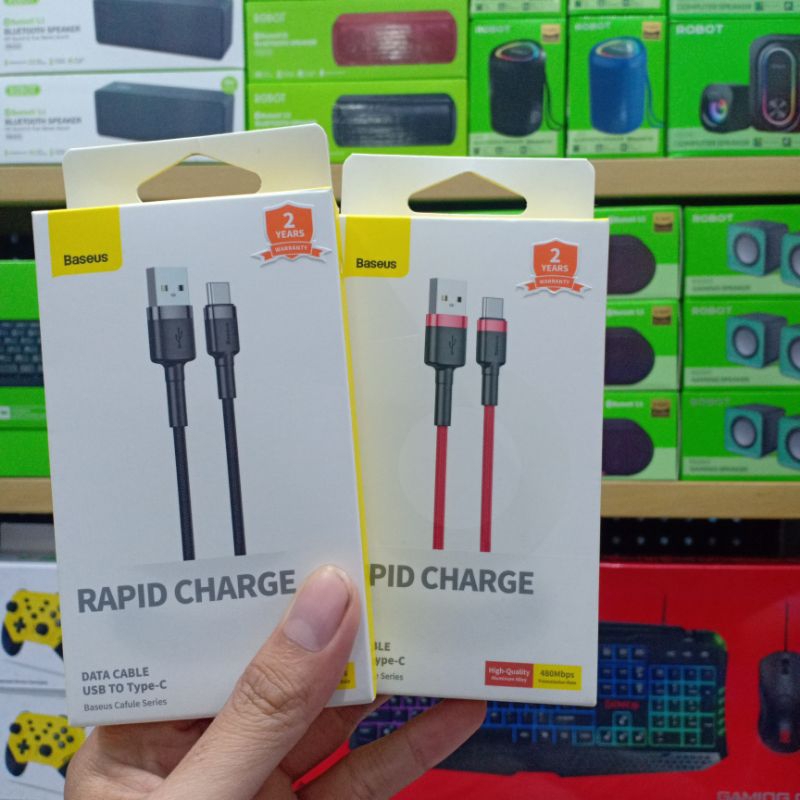 kabel data type C baseus 3A cafule 1m