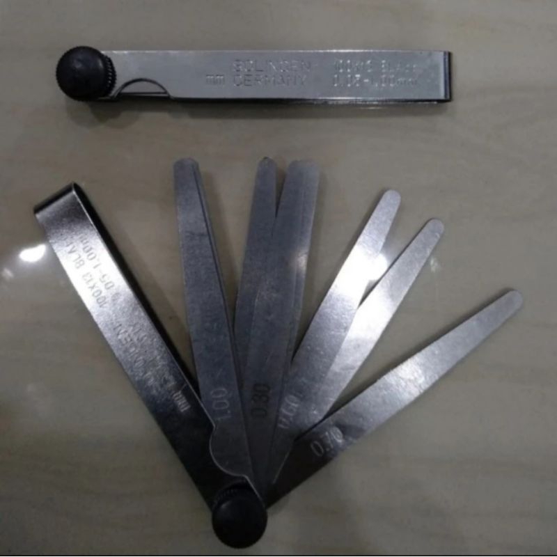 alat ukur klep mobil motor Taiwan feeler gauge ukuran klep 13pcs setelan klep stelan
