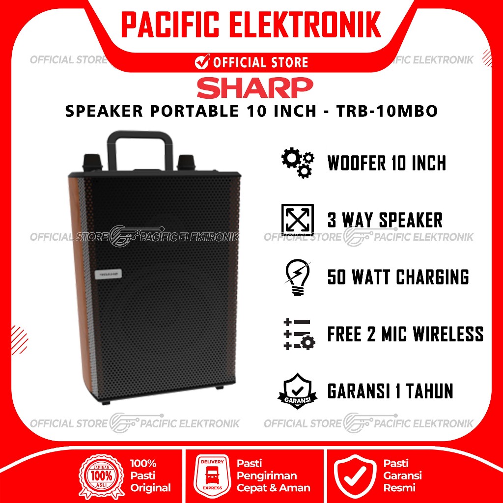 Speaker Trolley Sharp 10 Inch CBOX-TRB10MBO