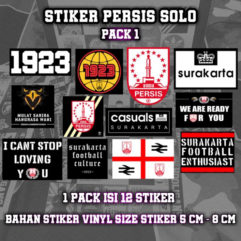 

STIKER PERSIS SOLO isi 12 pcs