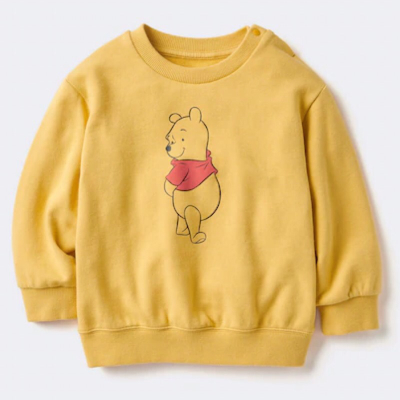 UNIQLO Baby Toddler Sweatshirt Disney Sweater Anak Bayi Laki Perempuan Yellow