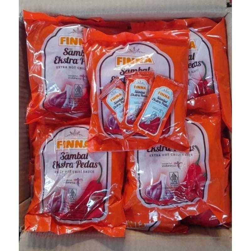 

Finna Saus Sambal Ekstra Pedas Sachet Isi 22 pcs