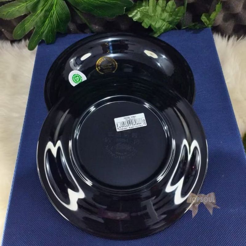 ( 3 Pcs) Piring Lontong 9 Inch - Melamin Horeka Porcelain - Piring Restoran - Piring Kafe - Golden