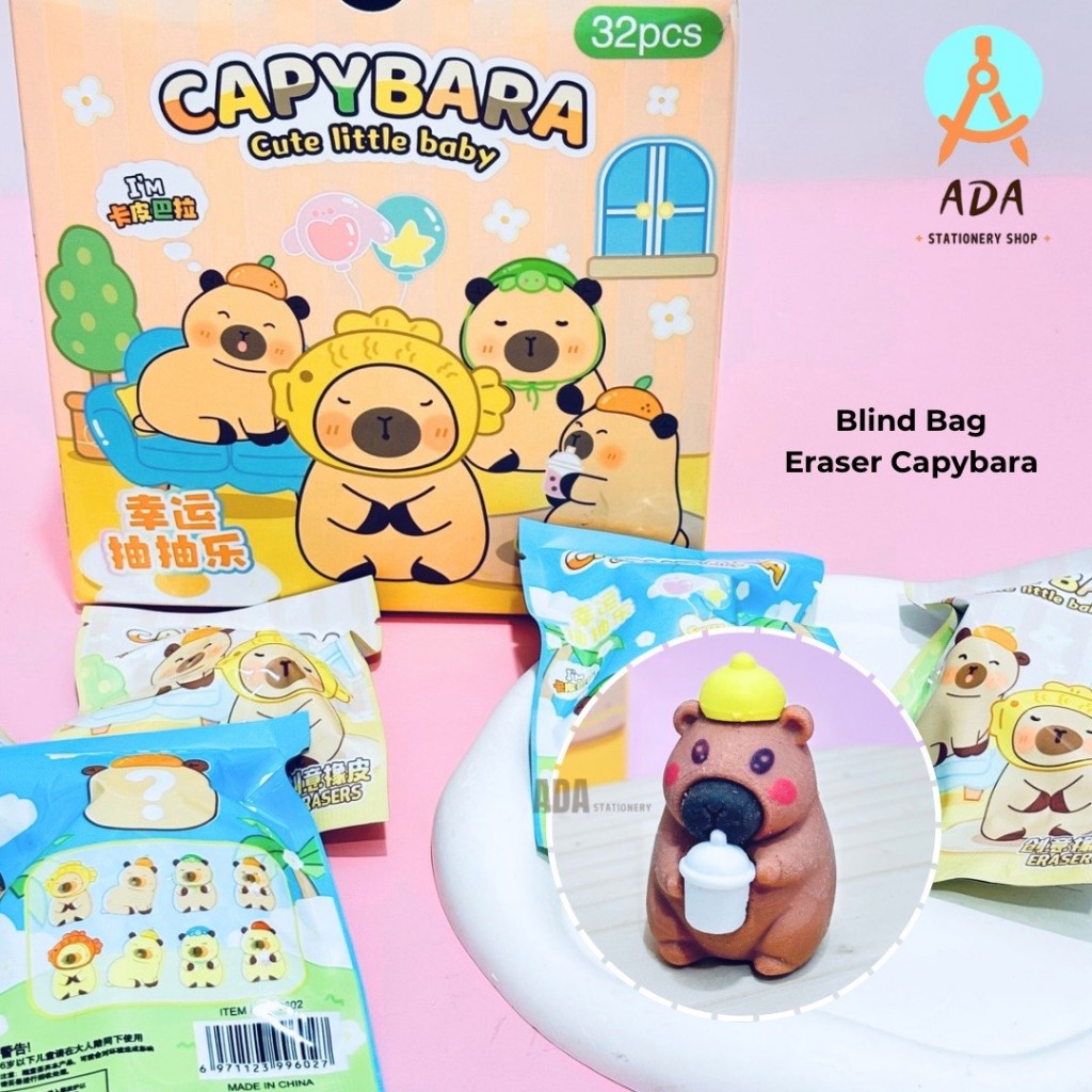 

BLIND BAG ERASER CAPYBARA/PENGHAPUS CAPYBARA/BLIND BOX