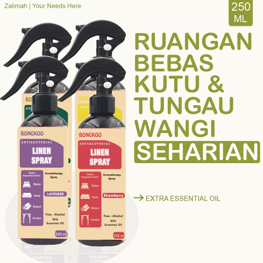 Linen Spray Anti Bacterial Pembasmi Tungau Kasur Obat Kutu Kasur Anti Kutu Kasur Fabric Spray Anti B