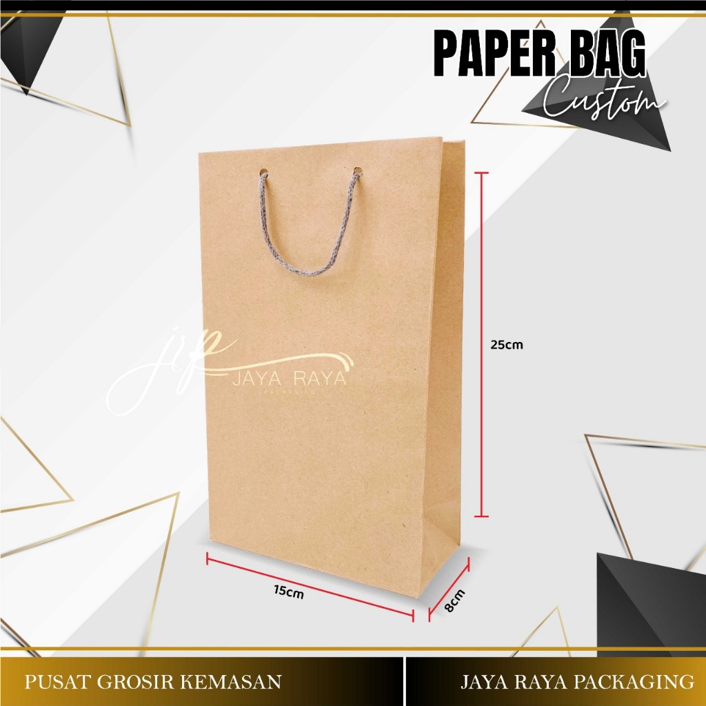 

Paper Bag Coklat Polos R5 B Ukuran 15x8x25