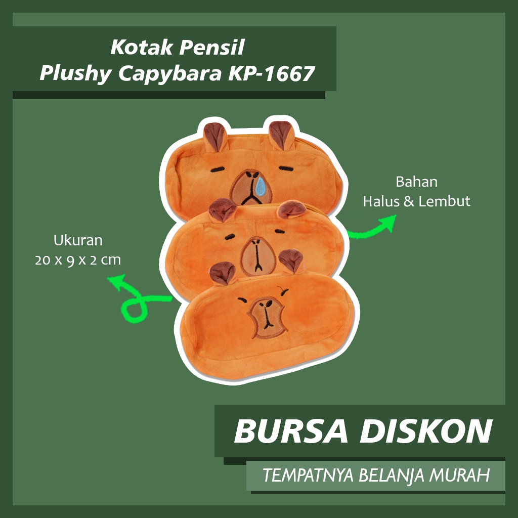 

Kotak Pensil Plushy Capybara KP-1667 Tempat Pensil Plush Wadah Pensil Kostak Pouch Makeup Kosmetik