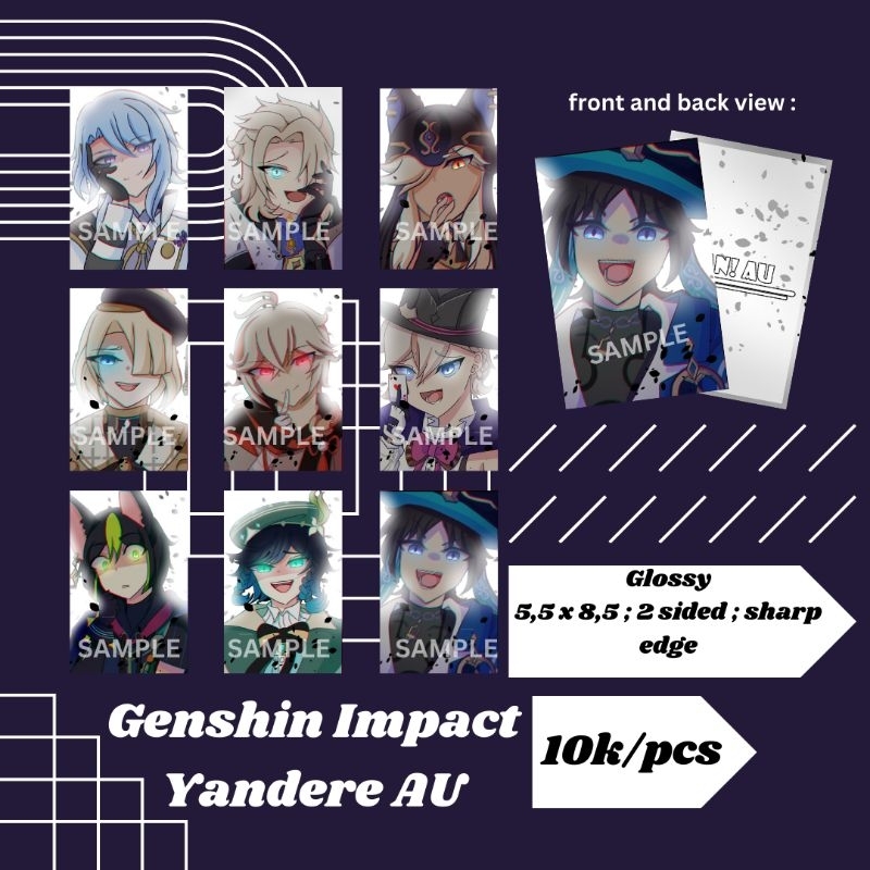 Genshin Yandere AU Photocard