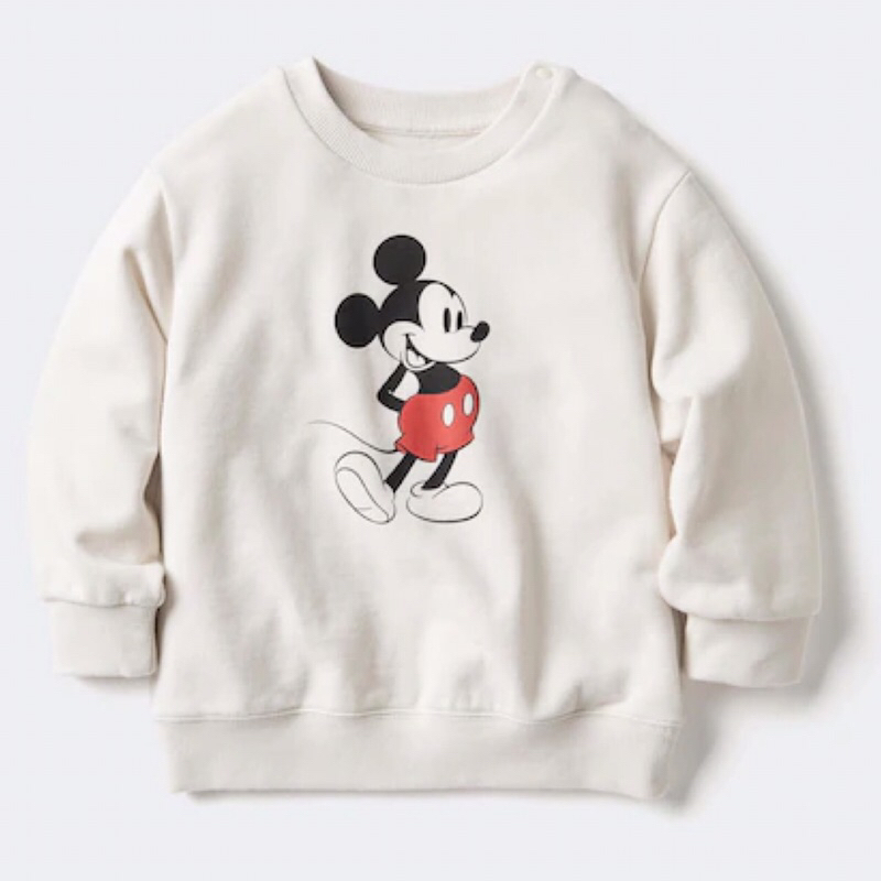 UNIQLO Baby Toddler Sweatshirt Disney Sweater Anak Bayi Laki Perempuan Off White