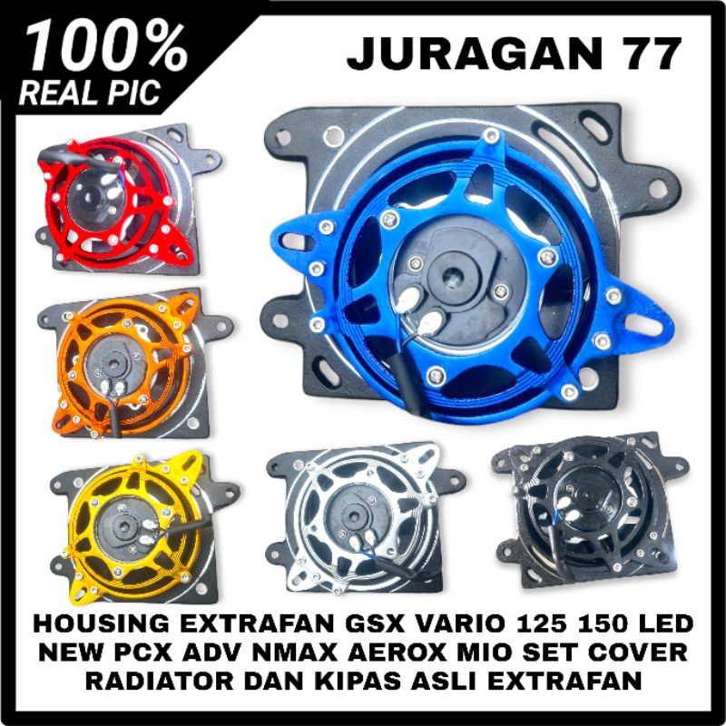 HOUSING EXTRAFAN GSX VARIO 125 150 LED NEW  SET COVER RADIATOR DAN KIPAS ASLI EXTRAFAN NEW