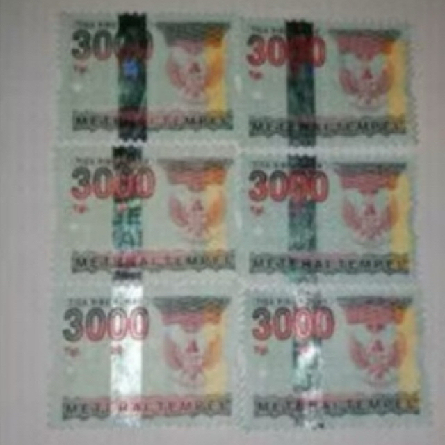 

MTR11 Materai 3000 Rupiah Tahun 2006-2009