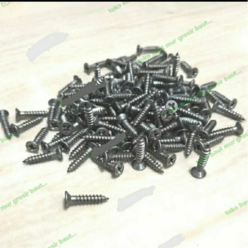 (200 pcs) Skrup Engsel 5×5/8 Sekrup kayu Furnitur Skrup fh