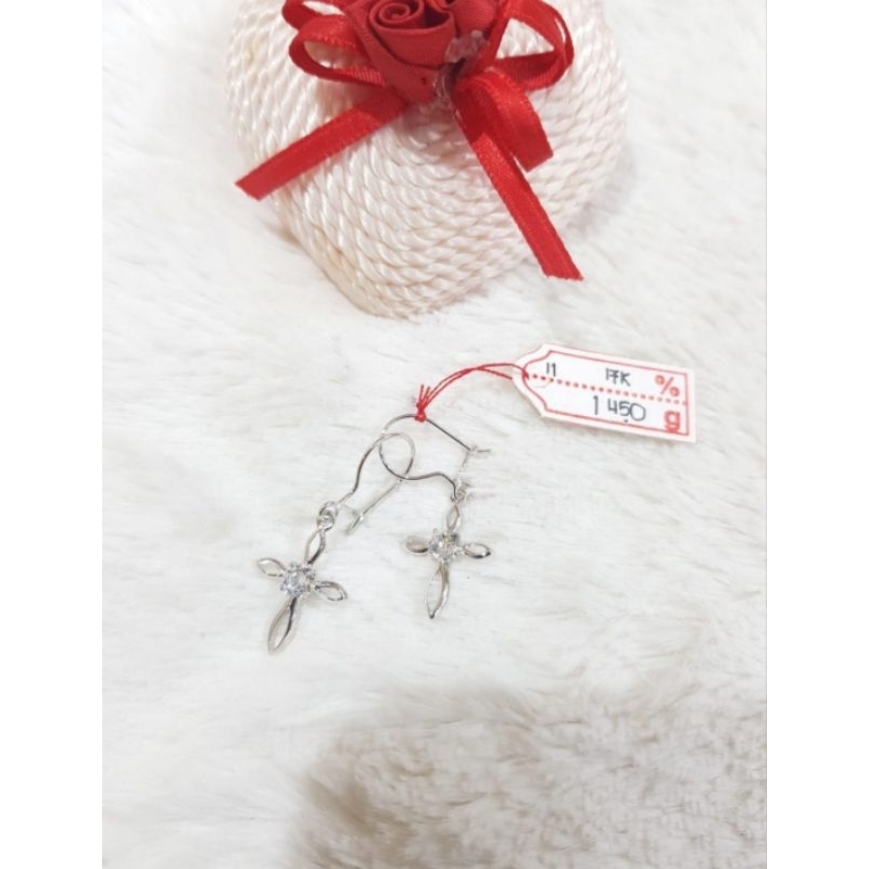 Anting emas 75 salib kawat