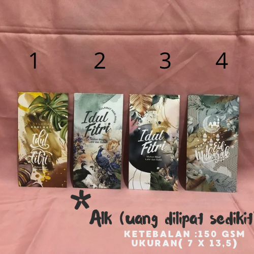 

(5 PCS) AMPLOP LEBARAN PANJANG (UANG DILIPAT SEDIKIT) TEBAL PREMIUM 2025 ECERAN
