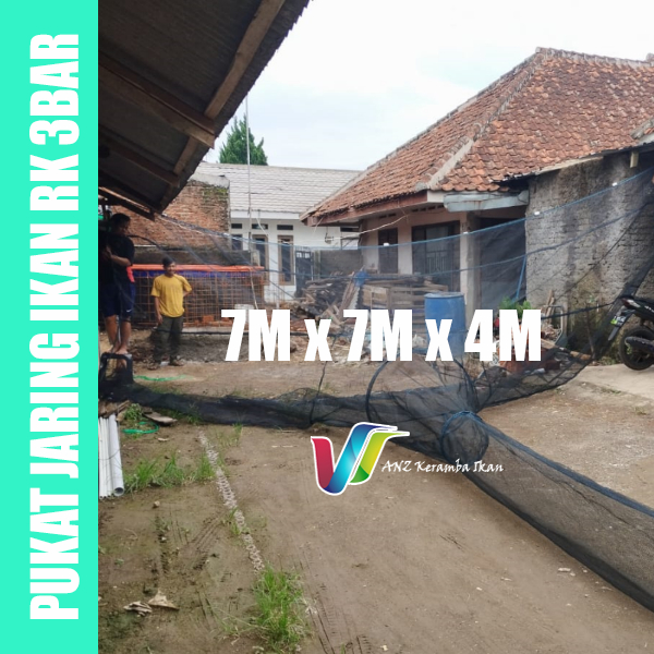 Pukat Jaring Ikan Pukat Jaring jumbo RK triple track siap pakai 7x7x4