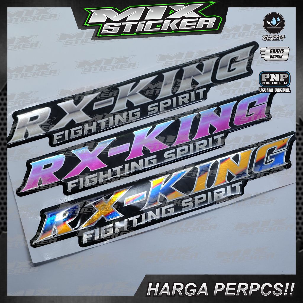emblem timbul yamaha rx king / sticker timbul yamaha rx king / emblem yamaha rx king titanium / embl