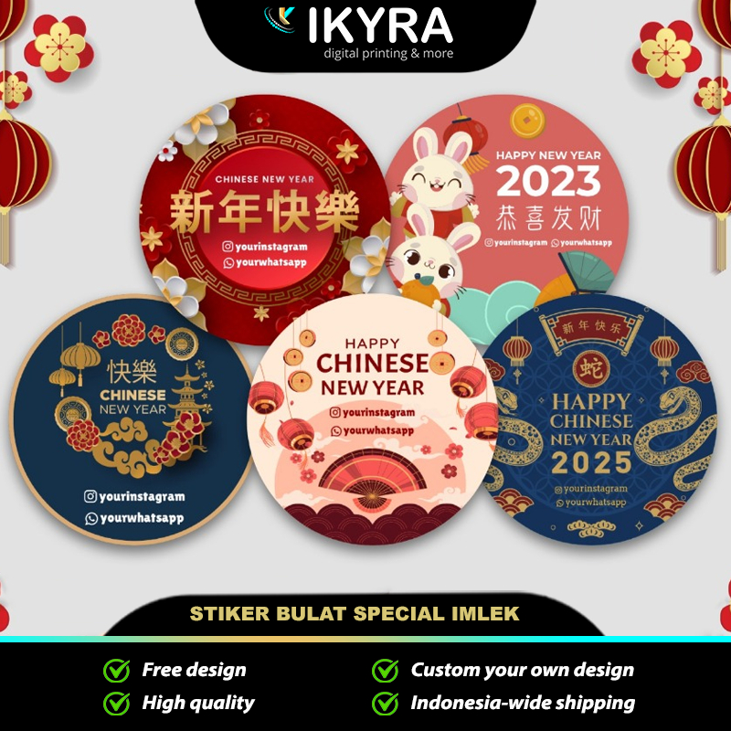 

Stiker Imlek 2025 Custom | Stiker Thank you | Stiker Label Makanan | Sticker Custom Imlek Bulat