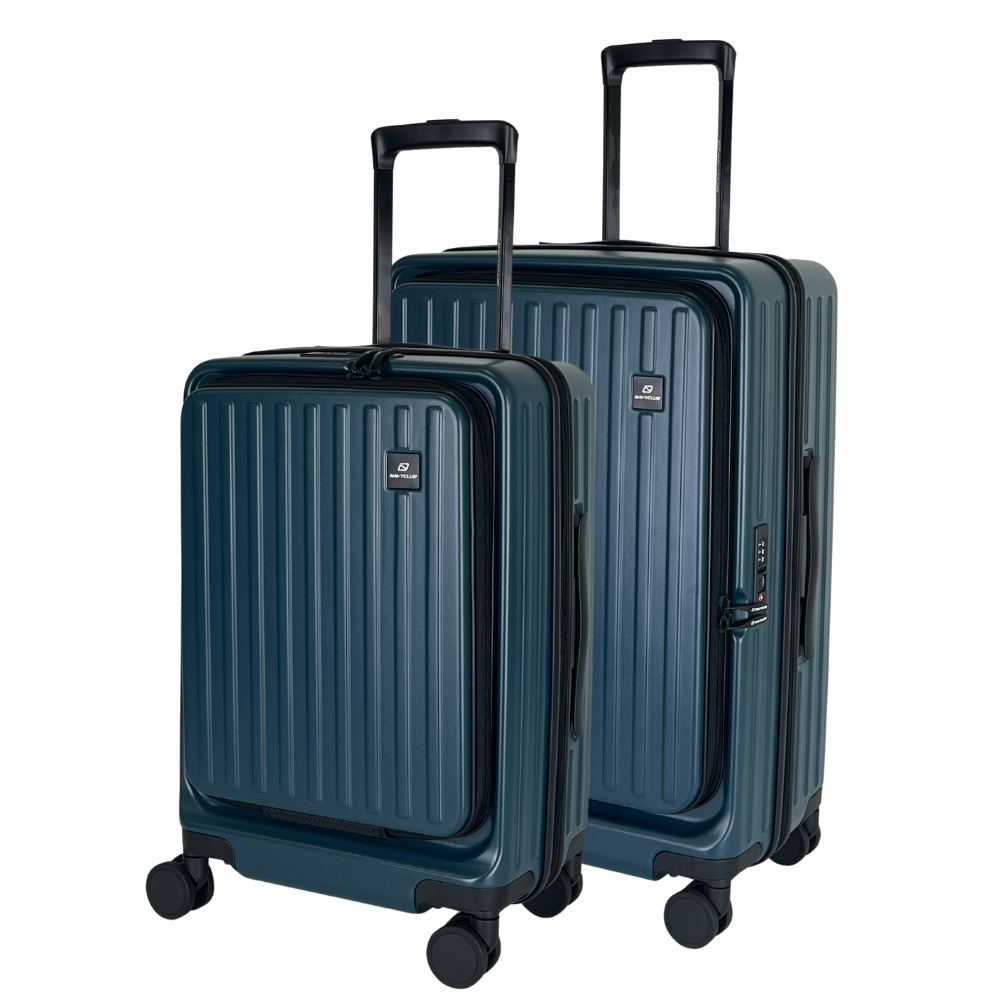 Navy Club Emerald Koper Hardcase PC - 4 Roda Putar TSA Lock - Size 20 + 25 Inch