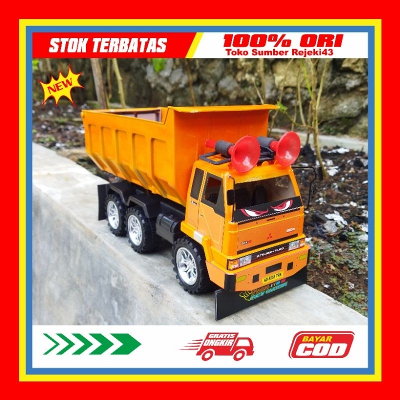 Miniatur truk FUSO dump truk plastik ukuran jumbo sayang anak dump truk jumbo truk mbois